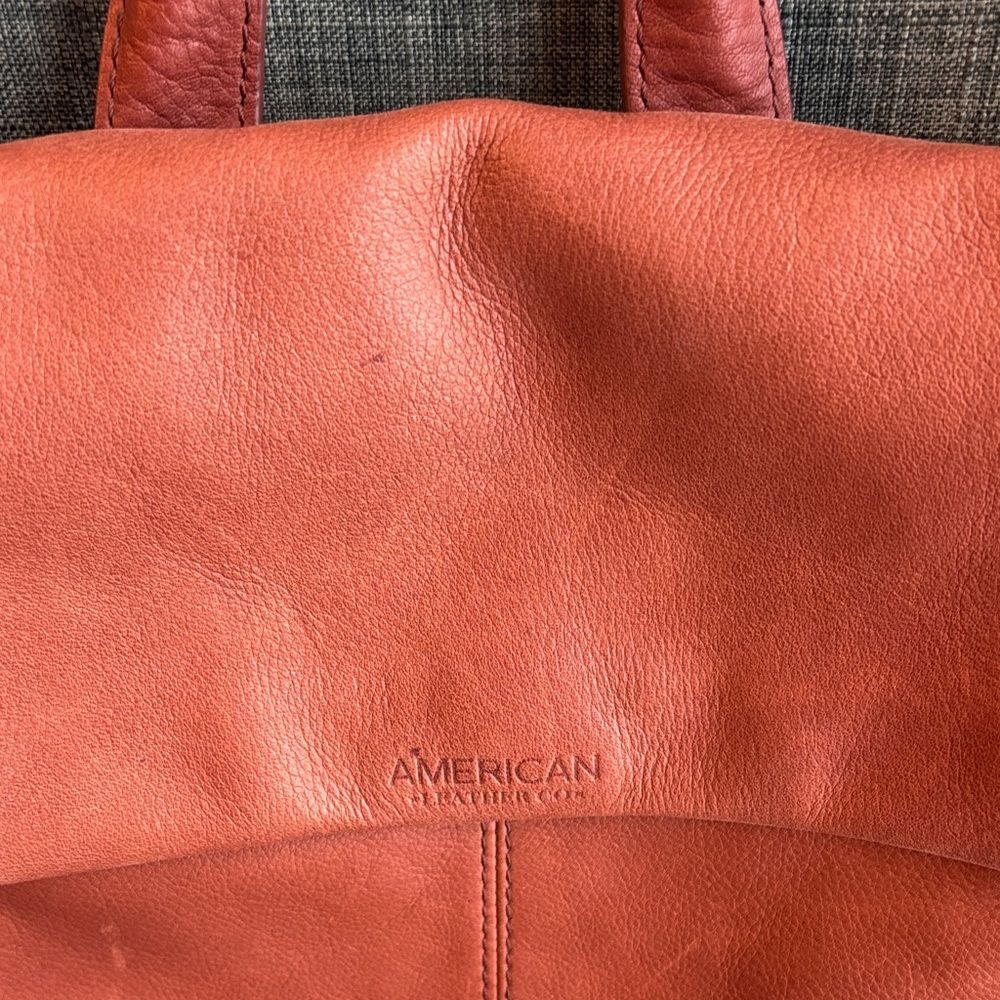 American Leather Co. brown Women backpack Bag purse neutral classic everyday GUC - Picture 4 of 16